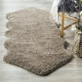 thumbnail image 1 of SAFAVIEH Addie Solid Plush Polyester Sheep Shag Area Rug, Silver, 2' x 3', 1 of 6