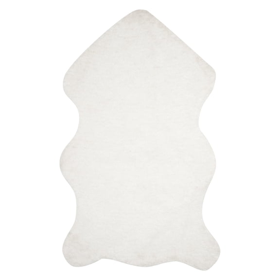 SAFAVIEH Addie Solid Plush Polyester Sheep Shag Runner Rug, Ivory, 2'3" x 6'