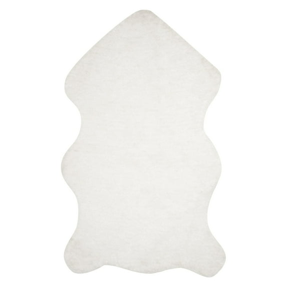 SAFAVIEH Addie Solid Plush Polyester Sheep Shag Runner Rug, Ivory, 2'3" x 6'
