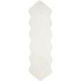 thumbnail image 1 of SAFAVIEH Addie Solid Plush Polyester Sheep Shag Runner Rug, Ivory, 2'3" x 8', 1 of 5