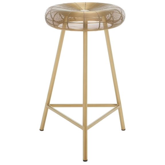 SAFAVIEH Addison Midcentury Retro Wire Weaved Counter Stool, Gold