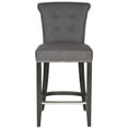thumbnail image 1 of SAFAVIEH Addo Classic Glam Ring Counter Stool with Footrest, Charcoal, 1 of 6