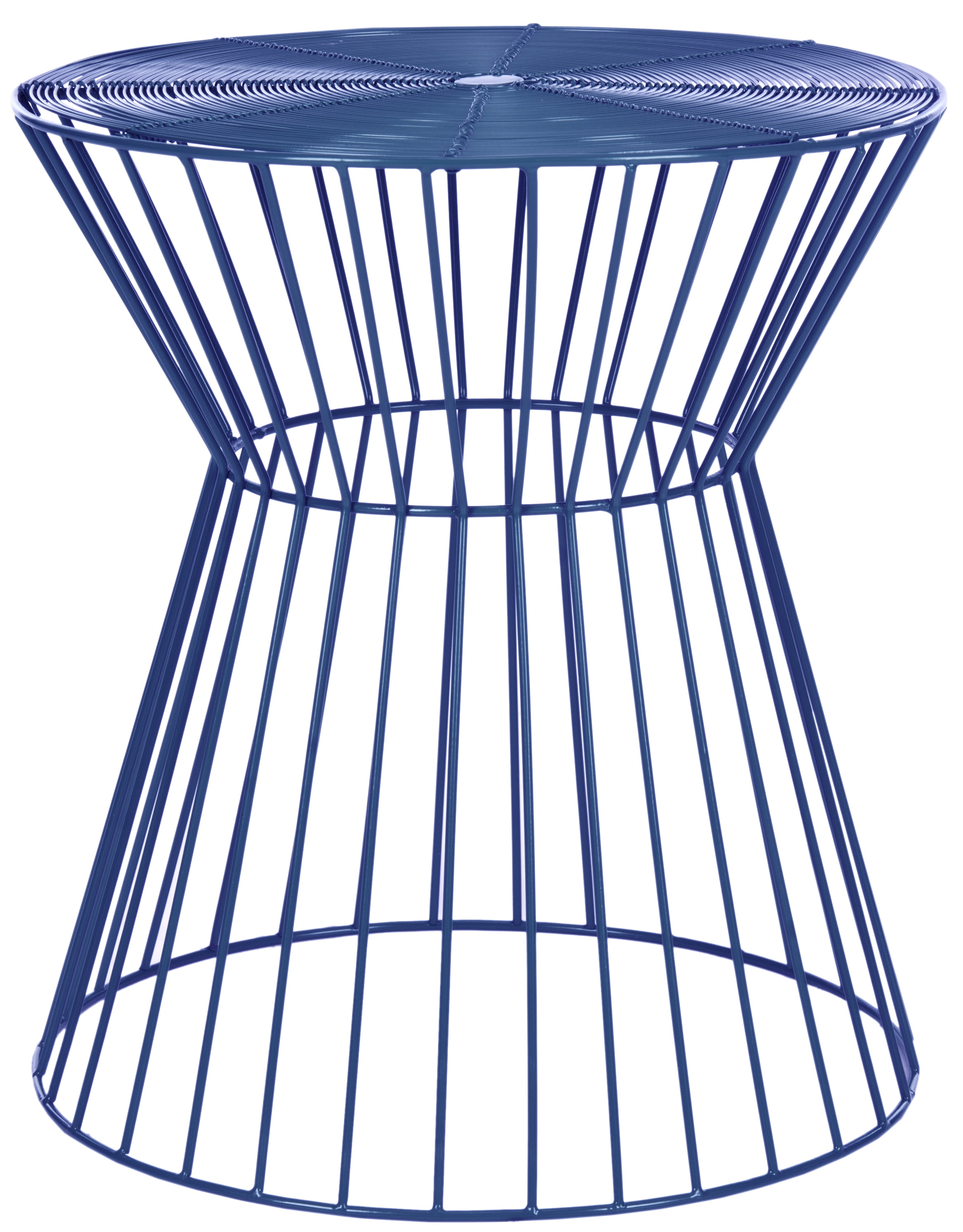 SAFAVIEH Adele 17.3 in. H Classic Mid Century Iron Wire Stool, Dark Blue