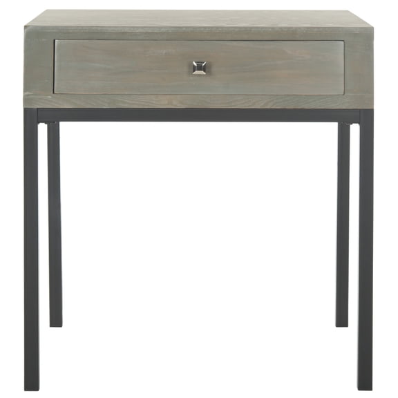 SAFAVIEH Adena End Table With Storage Drawer Ash Grey