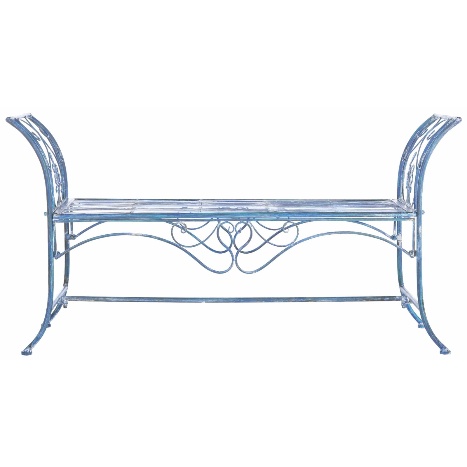 Wrought iron backless bench sale