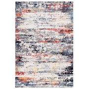 SAFAVIEH Adirondack Aldous Abstract Area Rug, Ivory/Navy Rust, 5'1" x 7'6"