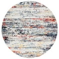 thumbnail image 1 of SAFAVIEH Adirondack Aldous Abstract Area Rug, Ivory/Navy Rust, 6' x 6' Round, 1 of 7