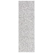SAFAVIEH Adirondack Altan Chevron Runner Rug, Ivory/Charcoal, 2'6" x 20'