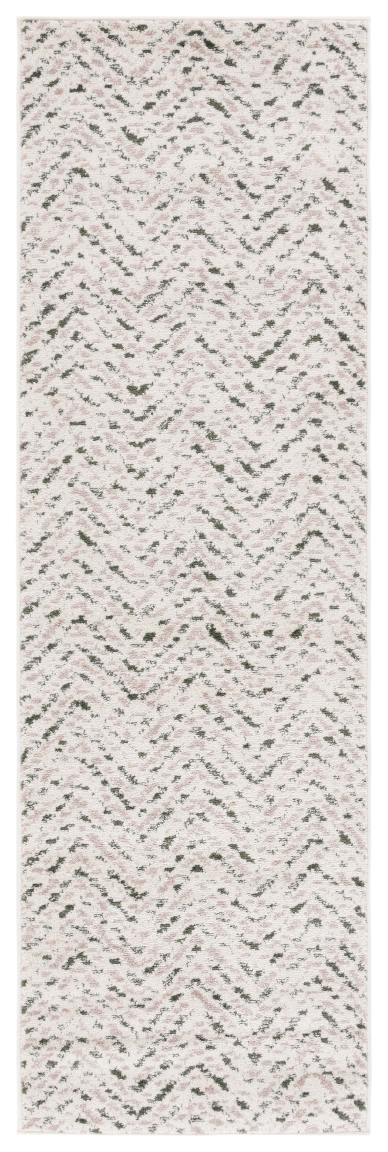 SAFAVIEH Adirondack Altan Striped Runner Rug, Ivory/Dark Green, 2'6" x 8'