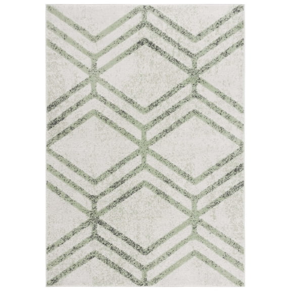 SAFAVIEH Adirondack Bailey Geometric Area Rug, Ivory/Sage, 3' x 5'