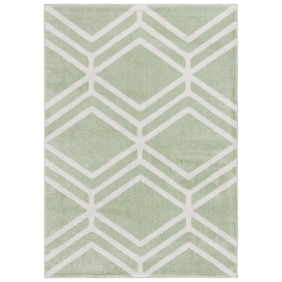 SAFAVIEH Adirondack Bailey Geometric Area Rug, Sage/Ivory, 3' x 5'