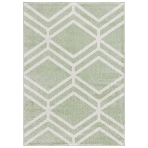 SAFAVIEH Adirondack Bailey Geometric Area Rug, Sage/Ivory, 4' x 6'
