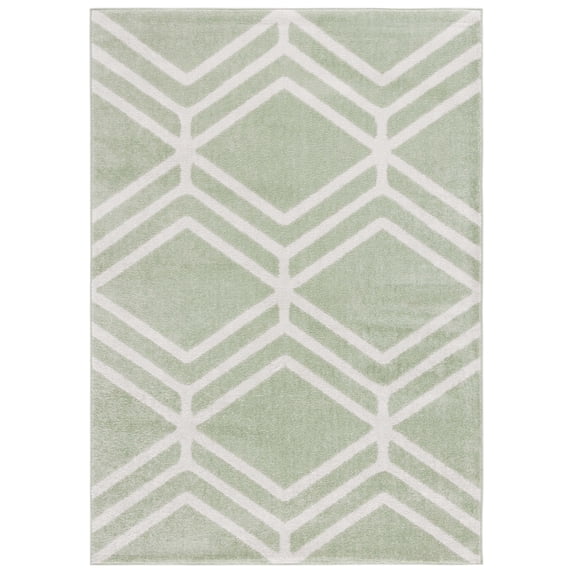 SAFAVIEH Adirondack Bailey Geometric Area Rug, Sage/Ivory, 9' x 12'