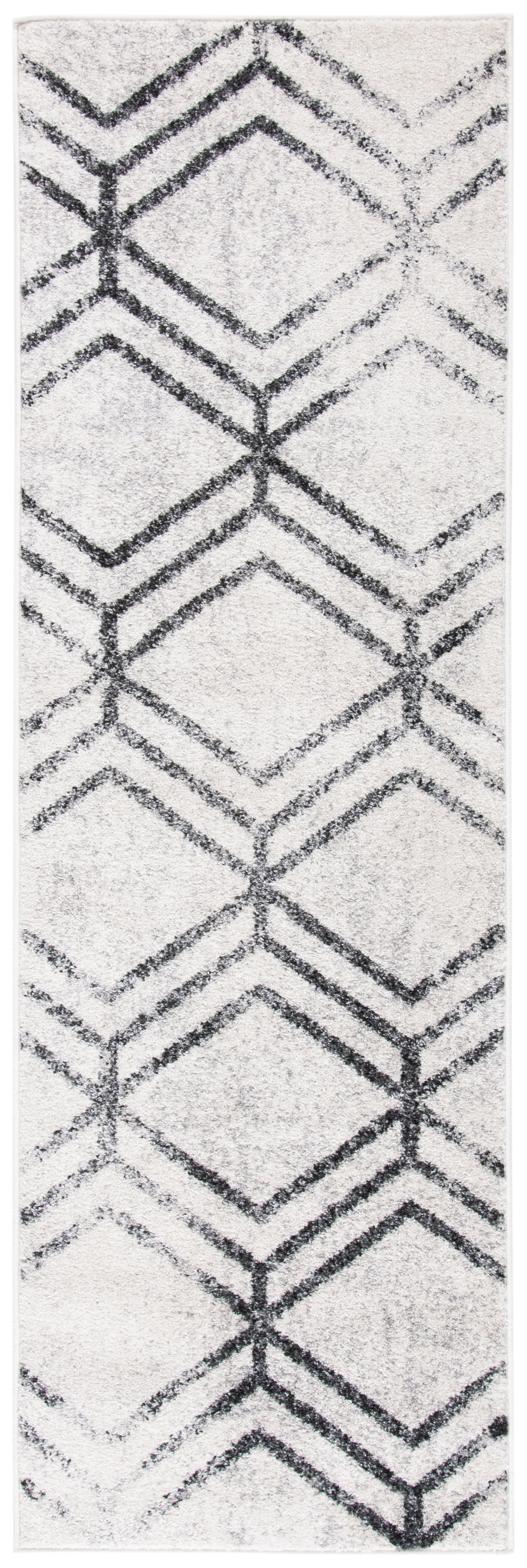 SAFAVIEH Adirondack Bailey Geometric Runner Rug, Ivory/Grey, 2'6" x 12'