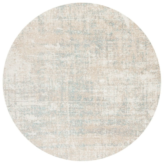 SAFAVIEH Adirondack Boniface Distressed Area Rug, Beige/Slate, 3' x 3' Round