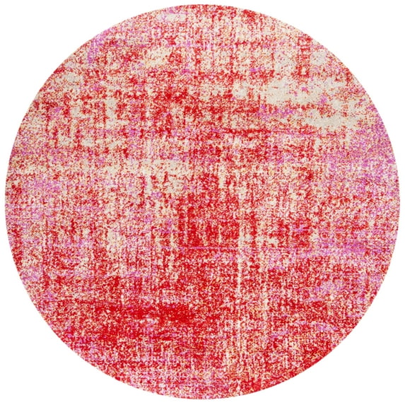 Safavieh Adirondack Boniface Distressed Area Rug, Red/Gold, 8' x 8' Round