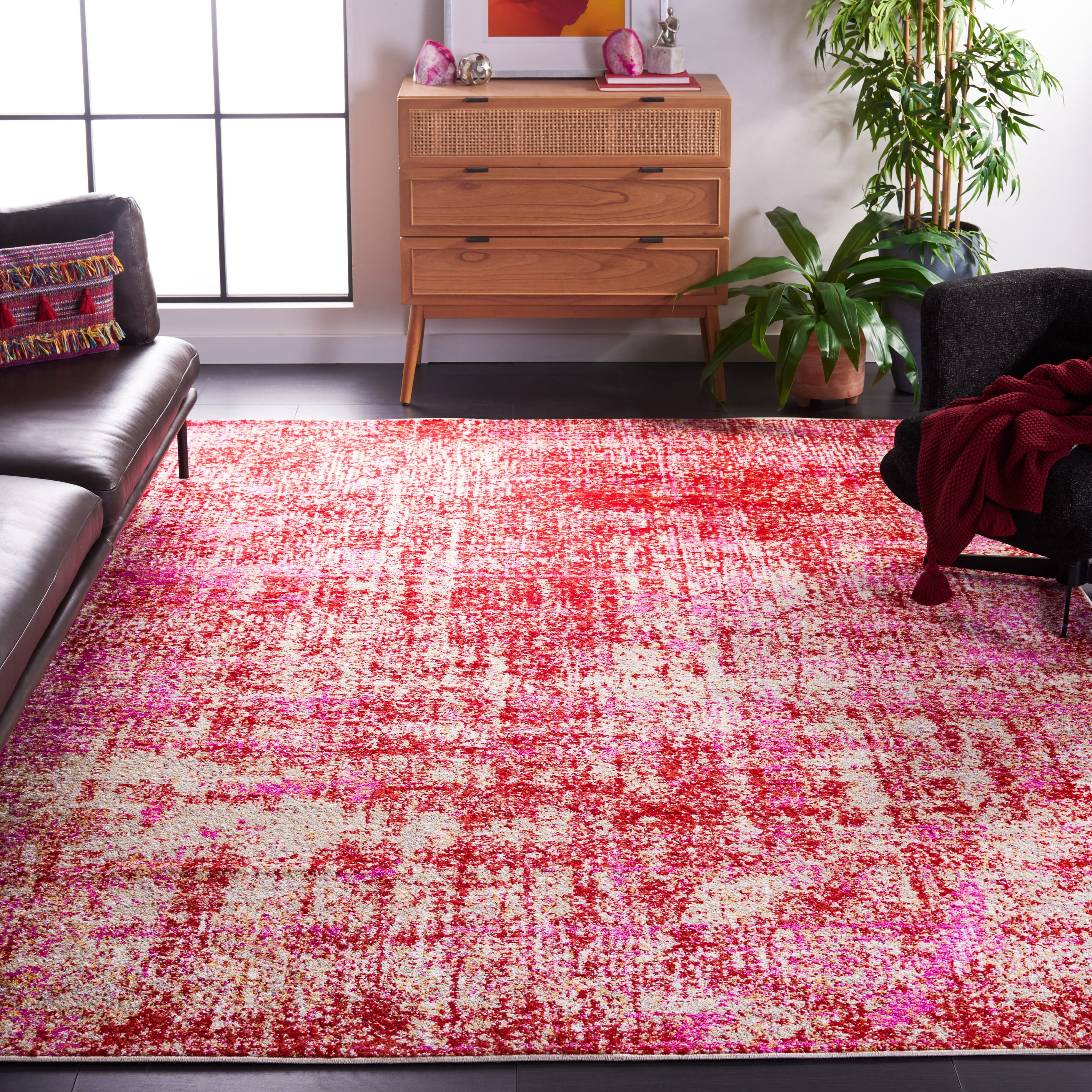Safavieh Adirondack Boniface Distressed Area Rug, Red/Gold, 8' x 10'