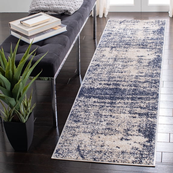 Safavieh Adirondack Boniface Distressed Runner Rug, Gold/Navy, 2'6" x 14'