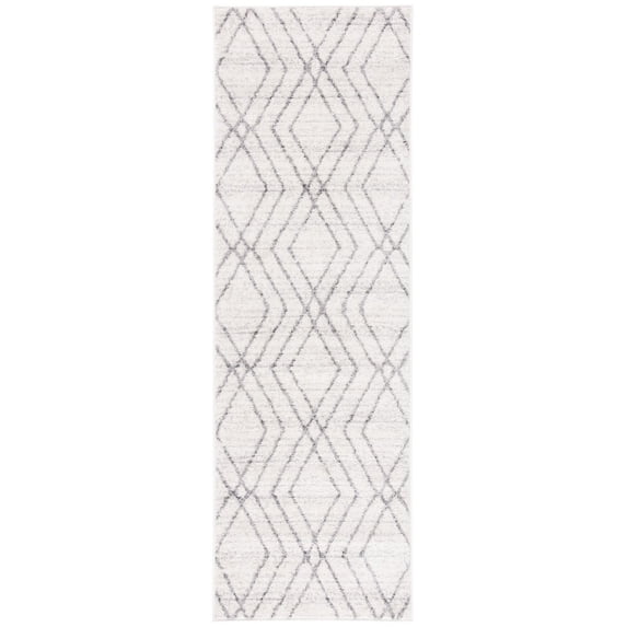SAFAVIEH Adirondack Brianna Geometric Runner Rug, Ivory/Grey, 2'6" x 6'