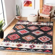 SAFAVIEH Adirondack Caiden Southwest Area Rug, Black/Red, 3' x 5'