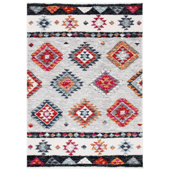 SAFAVIEH Adirondack Caiden Southwest Area Rug, Grey/Red, 3' x 5'