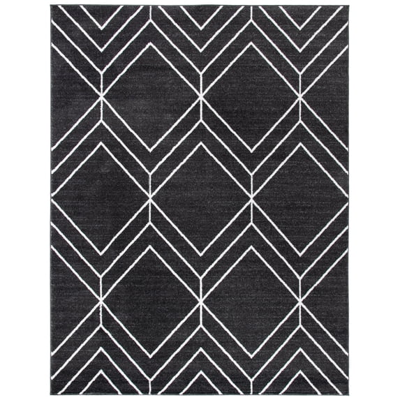 SAFAVIEH Adirondack Caitriona Geometric Squares Area Rug, Brown/Ivory, 9' x 12'