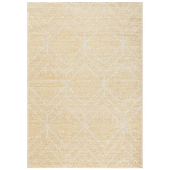 SAFAVIEH Adirondack Caitriona Geometric Squares Area Rug, Gold/Light Grey, 4' x 6'