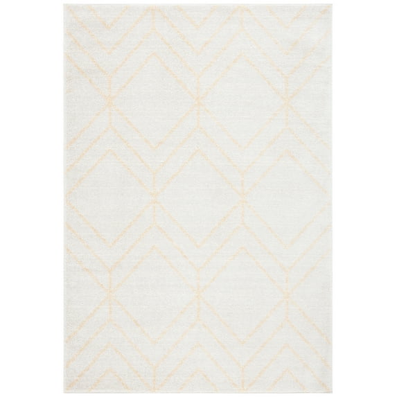 SAFAVIEH Adirondack Caitriona Geometric Squares Area Rug, Ivory/Gold, 3' x 5'
