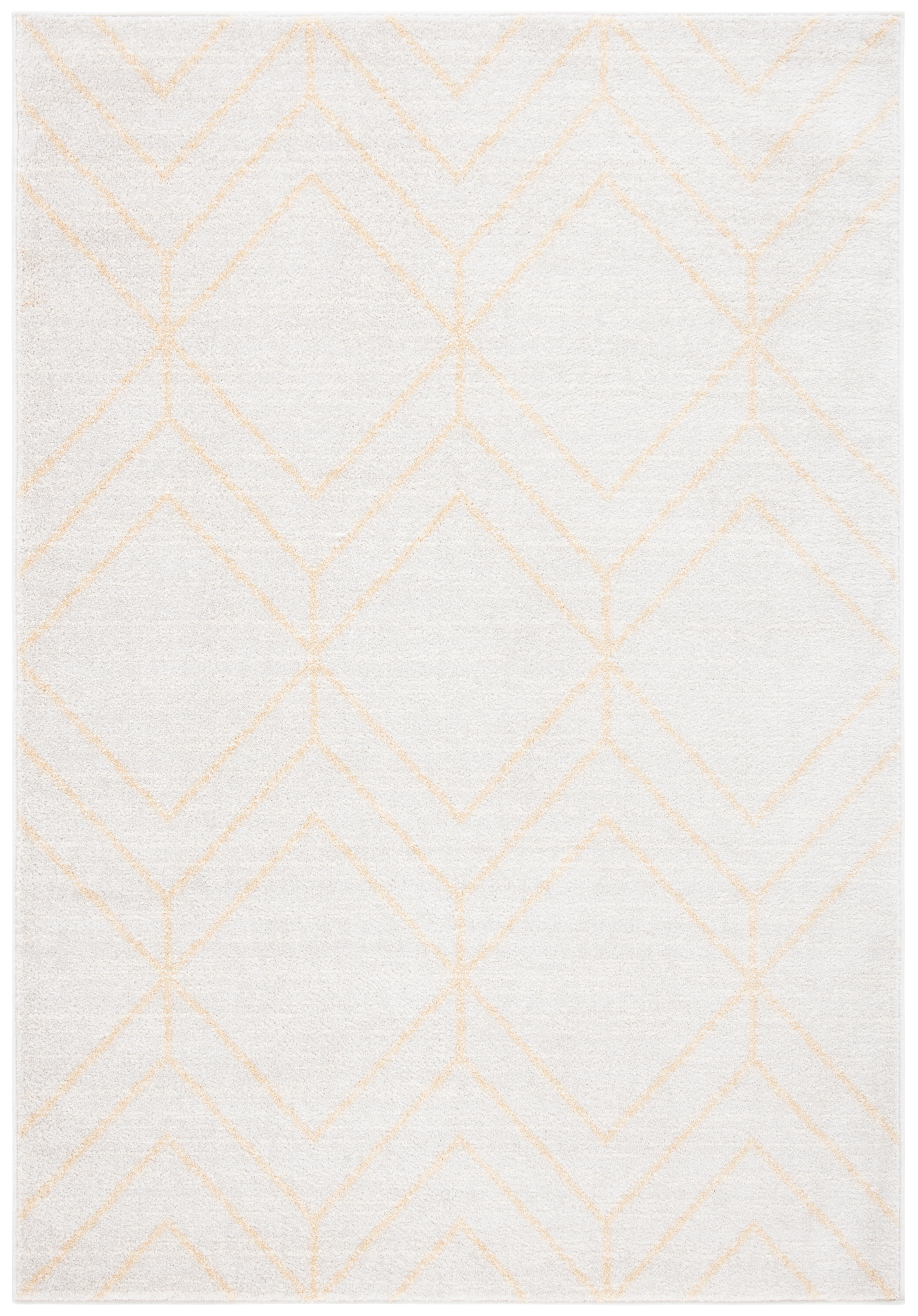 SAFAVIEH Adirondack Caitriona Geometric Squares Area Rug, Ivory/Gold, 9' x 12'