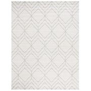 SAFAVIEH Adirondack Caitriona Geometric Squares Area Rug, Ivory/Sage, 8' x 10'