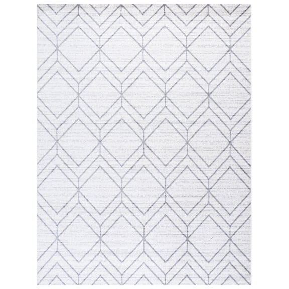 SAFAVIEH Adirondack Caitriona Geometric Squares Area Rug, Light Grey/Dark Grey, 8' x 10'