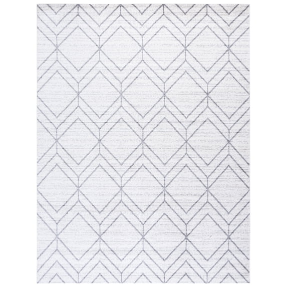 SAFAVIEH Adirondack Caitriona Geometric Squares Area Rug, Light Grey/Dark Grey, 9' x 12'