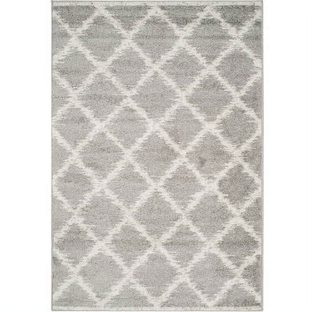 SAFAVIEH Adirondack Caryl Geometric Area Rug, Silver/Ivory, 4' x 6'