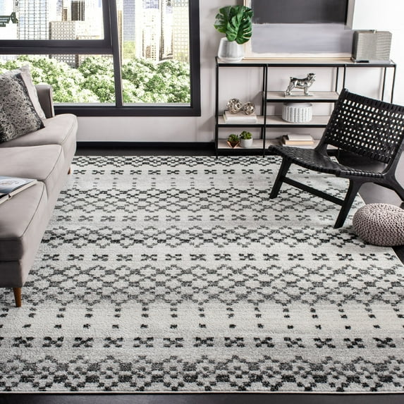 SAFAVIEH Adirondack Christabella Geometric Area Rug, Grey/Ivory, 9' x 12'