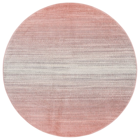 SAFAVIEH Adirondack Cleves Abstract Area Rug, Blush/Grey, 6' x 6' Round