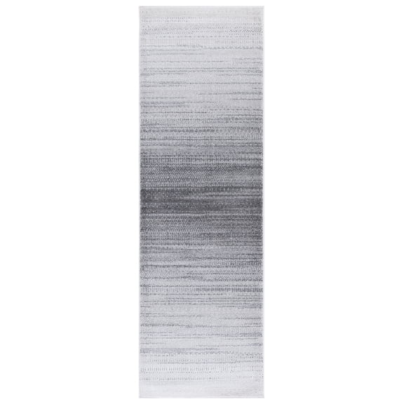 SAFAVIEH Adirondack Cleves Abstract Runner Rug, Light Grey/Dark Grey, 2'6" x 8'