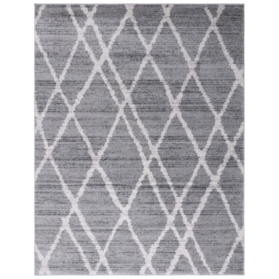 SAFAVIEH Adirondack Cody Geometric Area Rug, Ivory/Silver, 11' x 15'