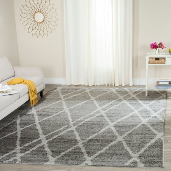 SAFAVIEH Adirondack Cody Geometric Diamonds Area Rug, Ivory/Silver, 8' x 10'
