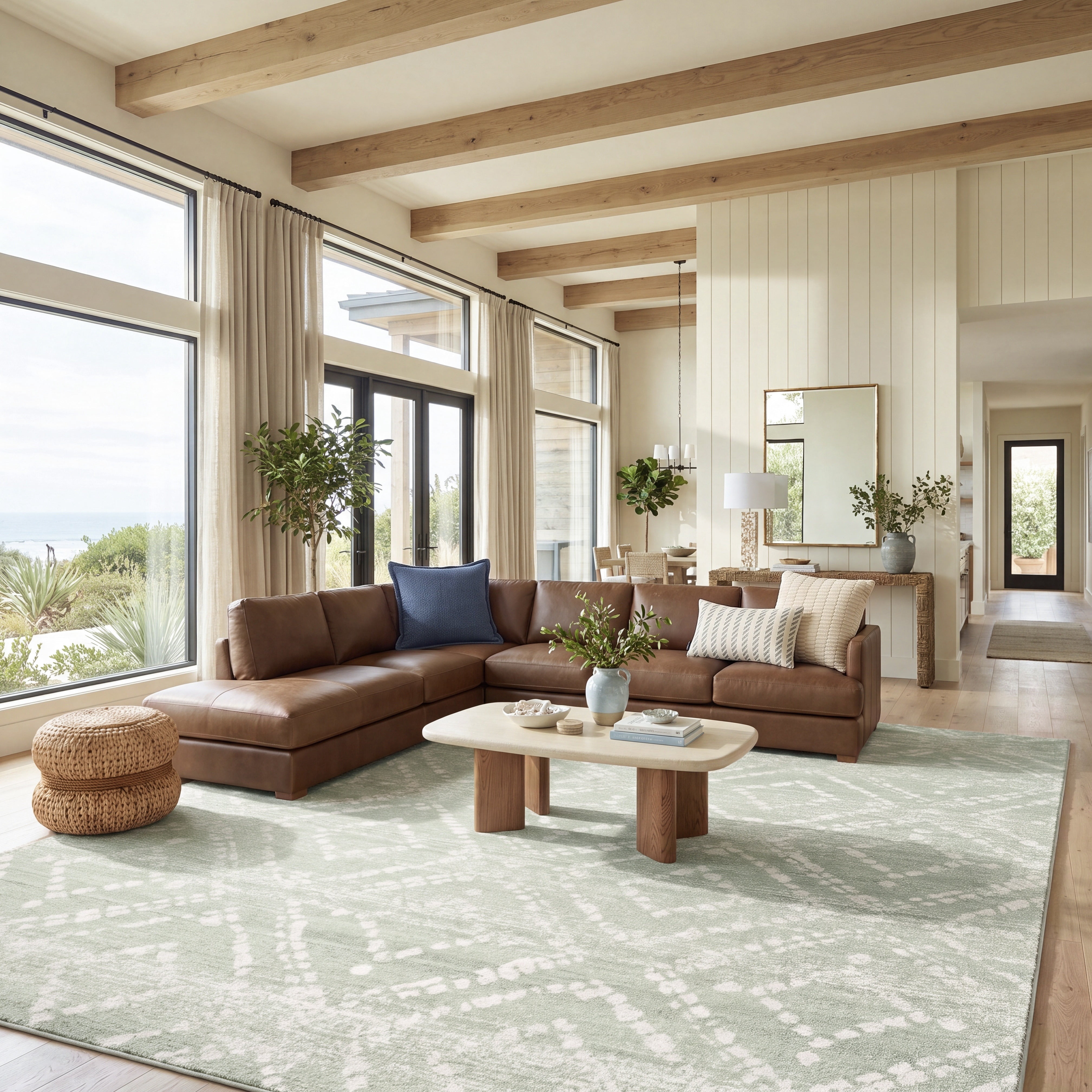 Safavieh Adirondack Lecia Geometric Area Rug, Green/Ivory, 10' x 14'