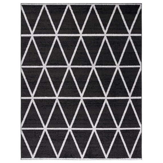 SAFAVIEH Adirondack Darien Geometric Area Rug, Black/Ivory, 8' x 10'