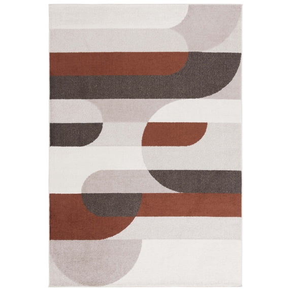 SAFAVIEH Adirondack Donovan Geometric Area Rug, Beige/Rust, 5' x 7'