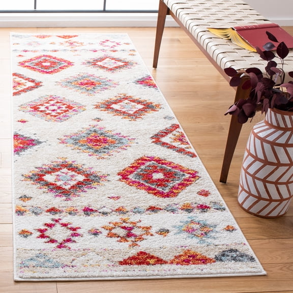 SAFAVIEH Adirondack Eileen Southwest Runner Rug, Beige/Red, 2'6" x 8'
