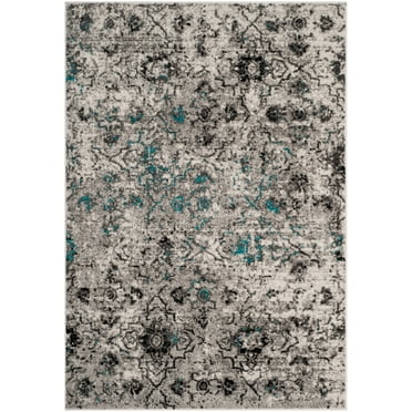 SAFAVIEH Adirondack Elisa Geometric Faded Area Rug, Grey/Black, 5'1" x 7'6"