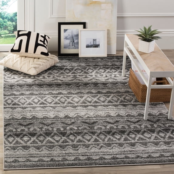 SAFAVIEH Adirondack Emil Abstract Area Rug, Ivory/Charcoal, 5'1" x 7'6"