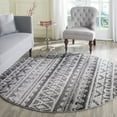thumbnail image 1 of SAFAVIEH Adirondack Emil Abstract Area Rug, Ivory/Charcoal, 6' x 6' Round, 1 of 7