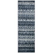 SAFAVIEH Adirondack Emil Abstract Runner Rug, Ivory/Navy, 2'6" x 10'
