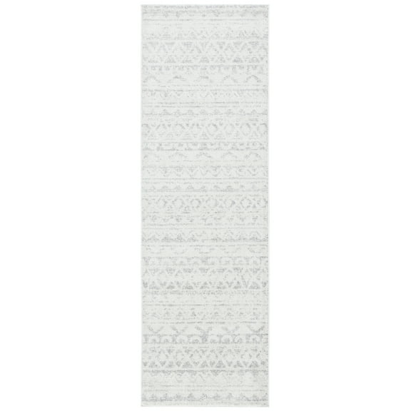 SAFAVIEH Adirondack Emil Abstract Runner Rug, Ivory/Silver, 2'6" x 6'