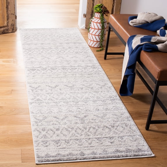 SAFAVIEH Adirondack Emil Southwestern Runner Rug, Ivory/Grey, 2'6" x 8'