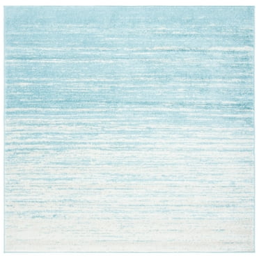 SAFAVIEH Adirondack Esmond Abstract Area Rug, Aqua/Ivory, 4' x 4' Square