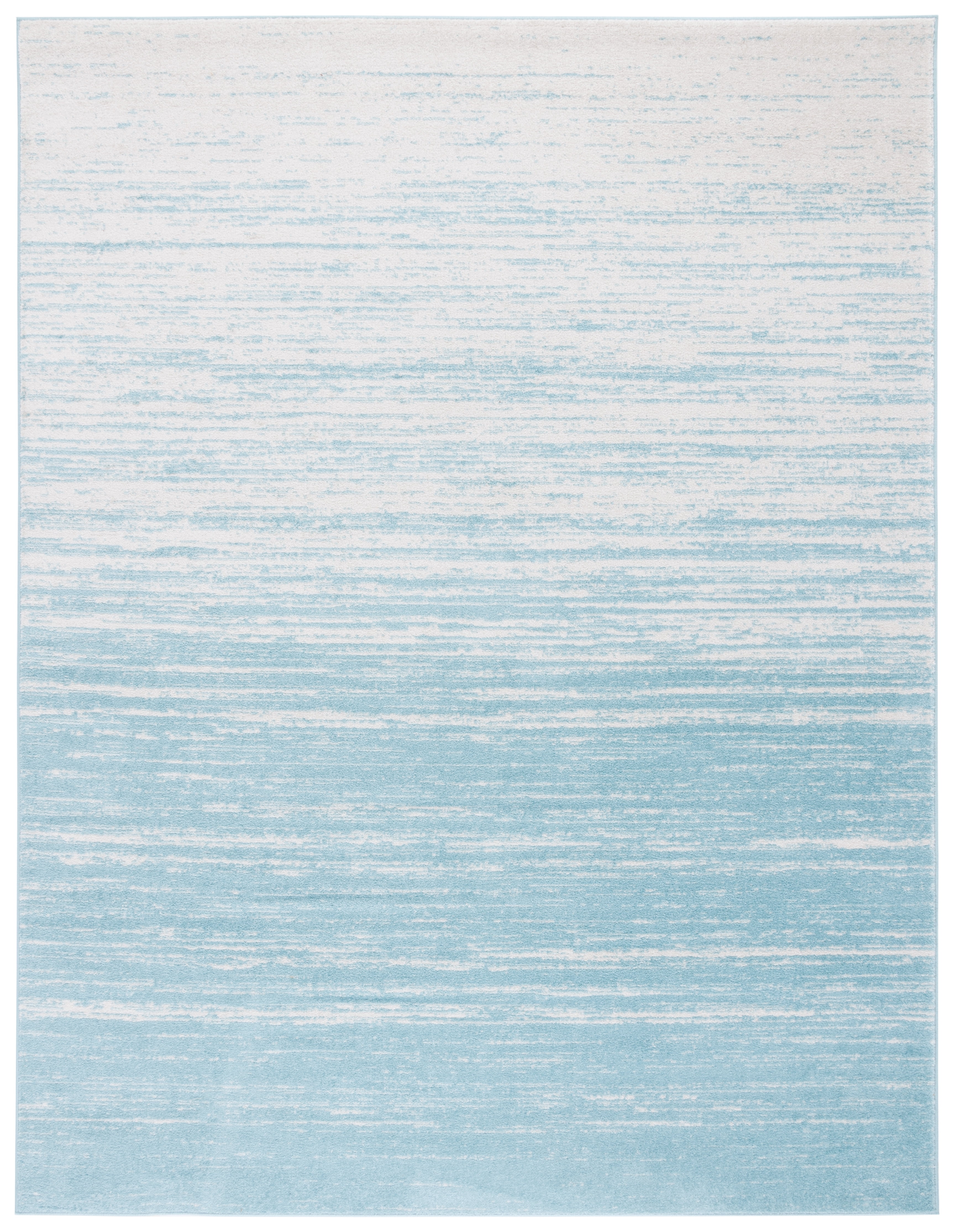 SAFAVIEH Adirondack Esmond Striped Area Rug, Aqua/Ivory, 9' x 12' - Large - Modern Design, Aqua & Ivory, Ideal for Living Room, Bedroom, Dining Space